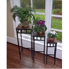 4D Concepts Slate Top Plant Stands - Set of 3   